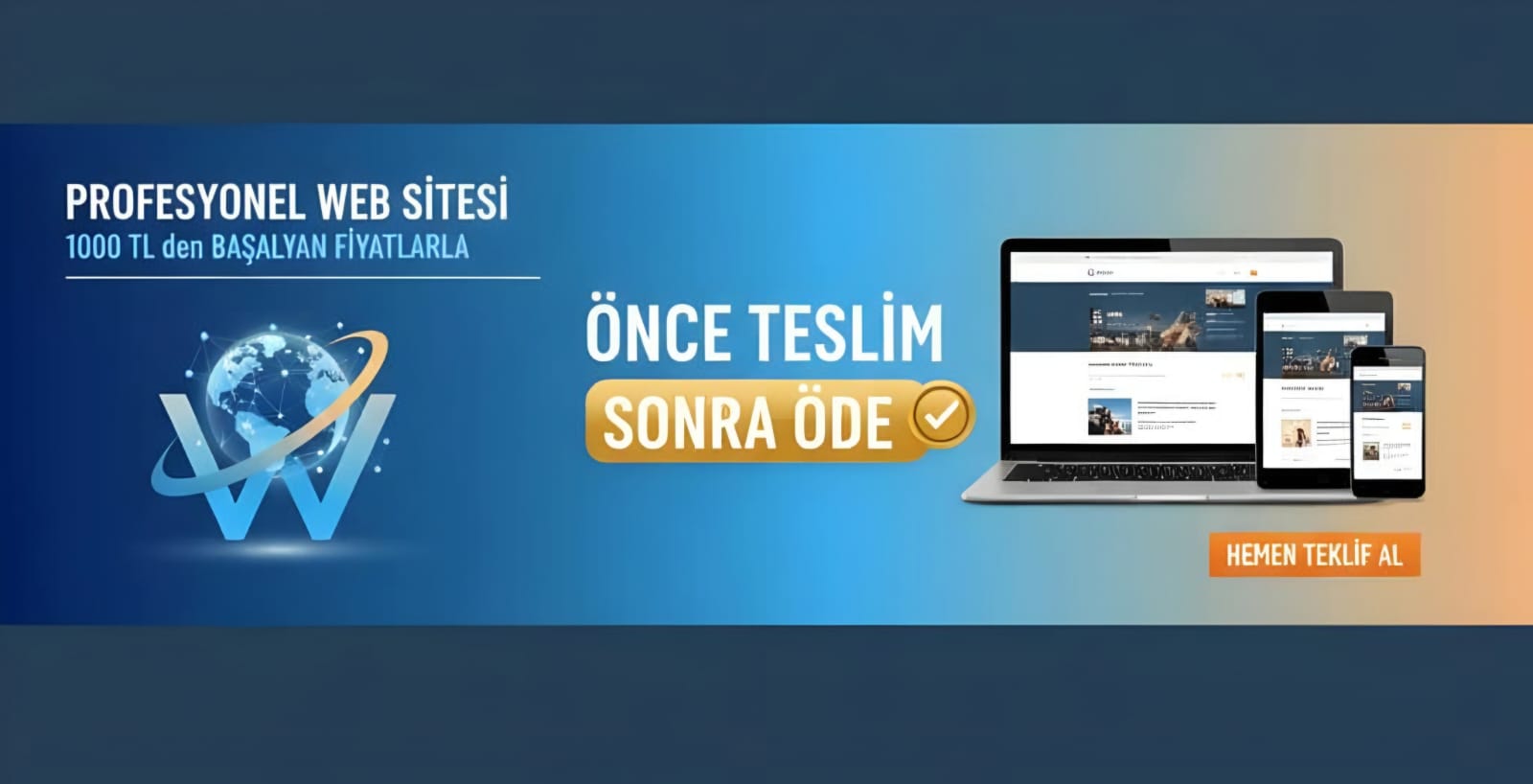 Profesyonel Web Sitesi - Önce Teslim Sonra Öde